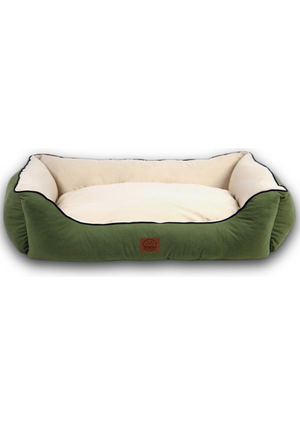 Luxury Lucy Yeşil & Ekru Yüksek Kaliteli Köpek Yatağı 1 Adet