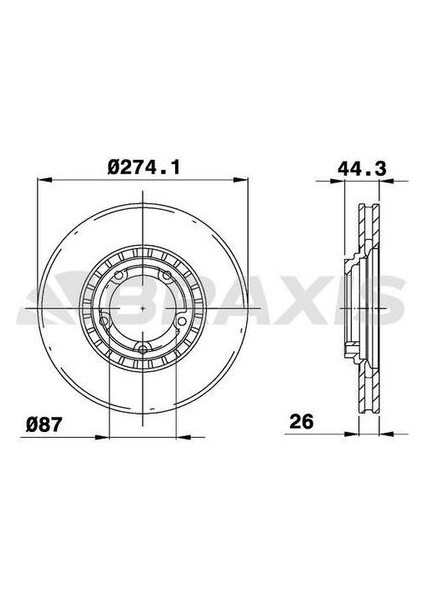 AE0569 Ön Fren Disk Aynası Havalı Stare 2.5 Tcı Crdı 03-H100 Kamyonet 2.5 2004-KIA Bongo 2.7 Tcı 04- 581294A200