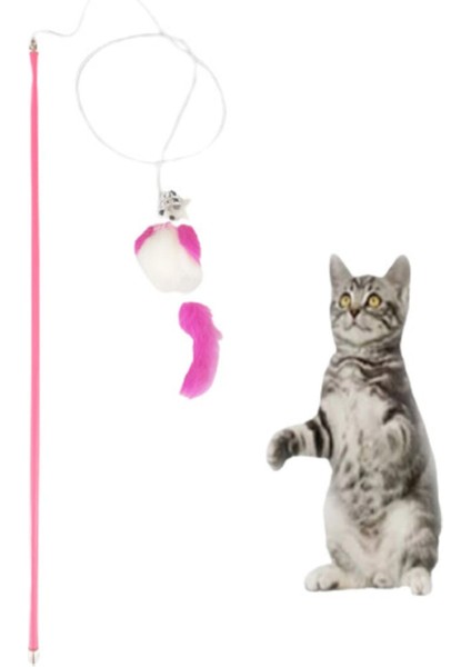 Luxury Kedi Oltası Çıngıraklı Tüylü Fare 50 cm 1 Adet