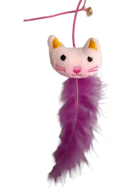 Kedi Oltası Peluş Pembe Oyuncaklı Çanlı,tüylü
