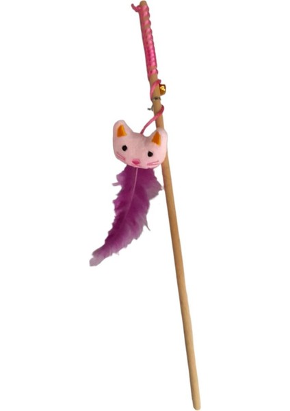 Kedi Oltası Peluş Pembe Oyuncaklı Çanlı,tüylü