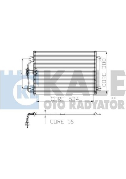 Oto Radyatör 050ABC020 Klima Radyatörü Megane I 95- 545X391X16