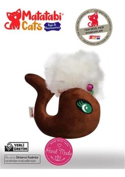 Luxury Cats Whali Kedi Oyuncağı Kahverengi 15 cm - 8685334305575 1 Adet
