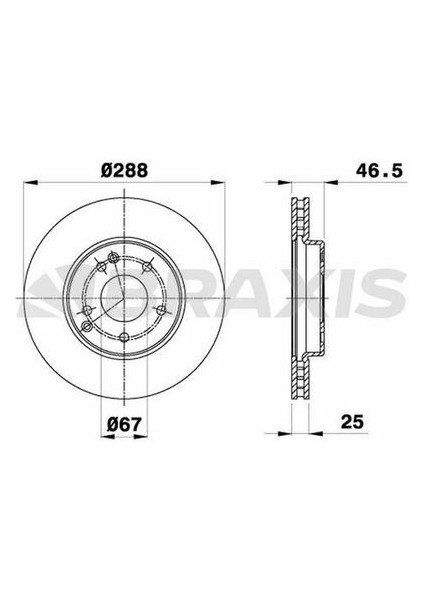 AE0105 Fren Diski Ön W203 00-07 CL203 03-08 C209 02-09 W210 96-02 R170 96-03 A2104212412