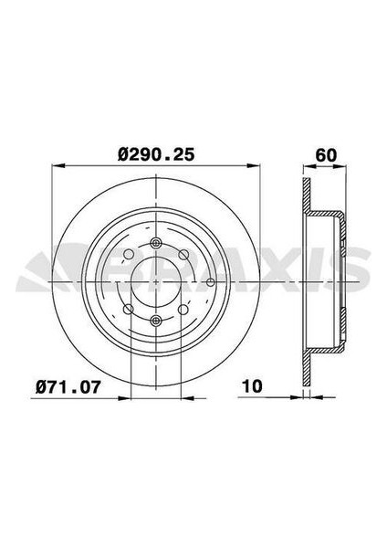 AE0165 Arka Fren Disk Aynası P406 1.6 1.8 16V 1.9 1.9td 2.0 16V 2.0t 2.1td 95-Coupe 2.0 Coupe 3.0 V6 96 4246.T6