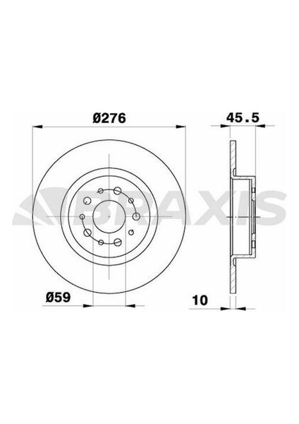 AE0345 Arka Fren Disk Aynası Alfa 147 3.2gta 02 03 Alfa 156 1.9jtd 2.0jts 2.4jttd 05 01 09 04 46469908