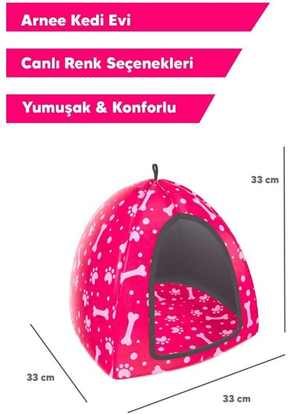 Luxury Su Geçirmez Soğuğa Dayanıklı Mağara Model Kedi ve Köpek Evi Yatağı 33X33X33 cm 1 Adet indirimleri