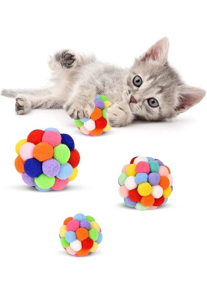 Luxury Kedi Oyun Topu Ponponlu ve Kendinden Sesli Kedi Egzersiz Oyuncağı Evcil Hayvan Hareket Için Oyuncak 1 Adet fiyatları
