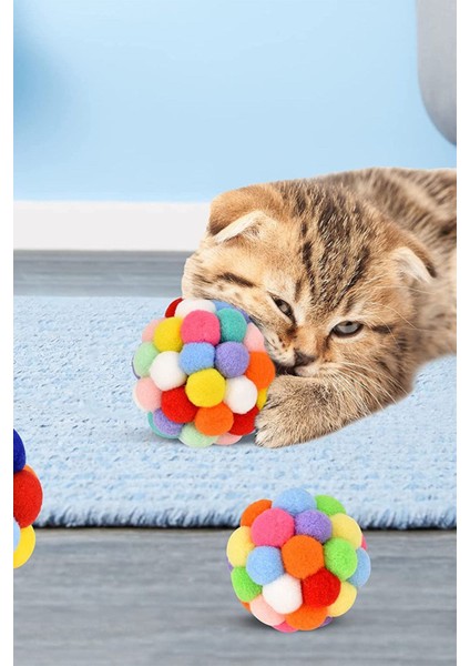 Luxury Kedi Oyun Topu Ponponlu ve Kendinden Sesli Kedi Egzersiz Oyuncağı Evcil Hayvan Hareket Için Oyuncak 1 Adet indirimleri