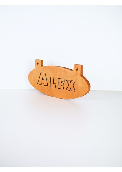 Luxury Ahşap Isimlik Elips 1 Adet