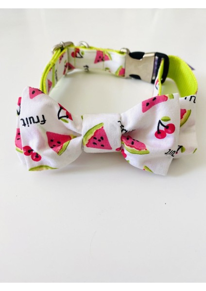 Luxury Cherry Fiyonk Papyon Detaylı Köpek Boyun Tasması Small 1 Adet