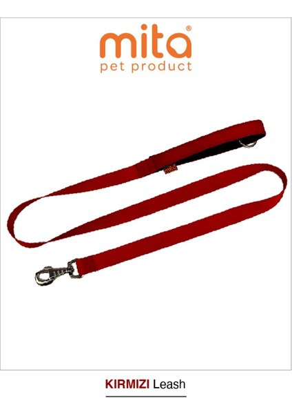 Luxury Dayanıklı Köpek Gezdirme Tasması/kayışı 120CM Kırmızı 1 Adet