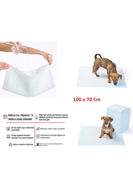 Luxury Yıkanabilir Köpek Çiş Pedi - 100 x 70 cm 1 Adet