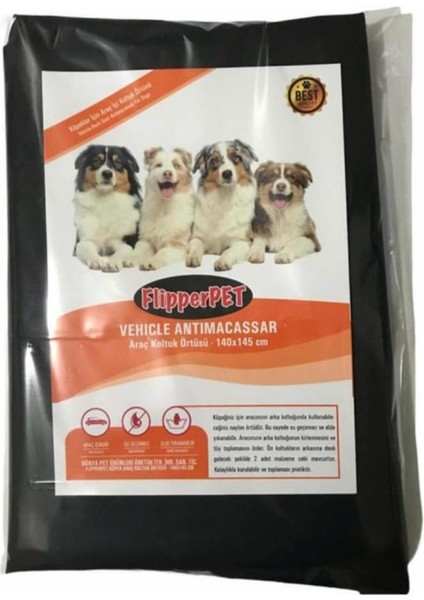Luxury Flipper Pet Köpek Araç Içi Koltuk Örtüsü 1.40 cm X1.45 cm 1 Adet