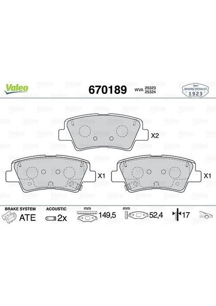 670189 Ön Balata Panda 0.9 12 1.2 12 1.2lpg 12 1.3d Multıjet 12 14 Lancia Ypsılon 1.2 1.3d 11