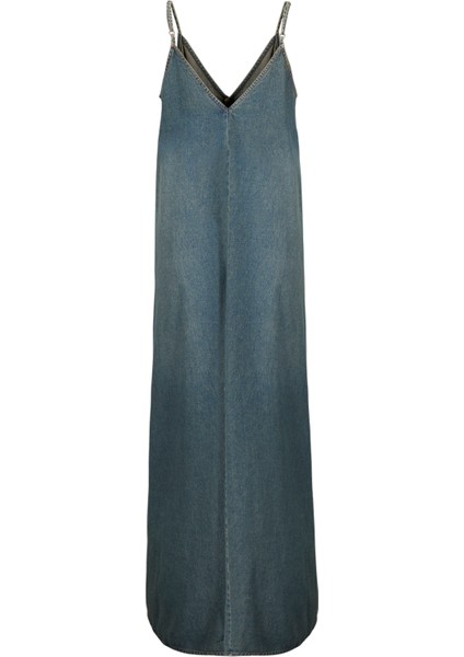 Kadin Askili Denim Elbise - Tuva