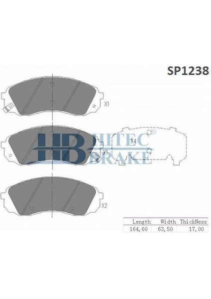 Hıtec 10048 Ön Balata H1 08- (SP1238)