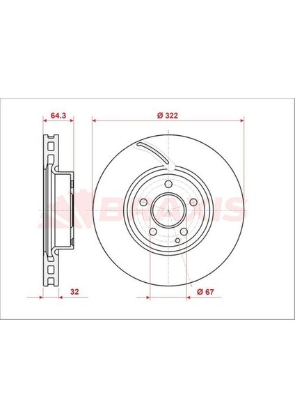 AE0923 Fren Diski Ön W204 07-14 S204 07-14 W212 09-15 C207 09-16 R172 11- A0004211212