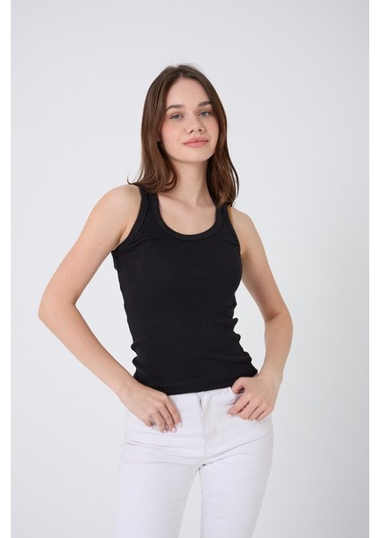 Kaşkorse 3 Lü Pk. Kadın Fitilli Görünümlü Kalın Askılı Basic Atlet