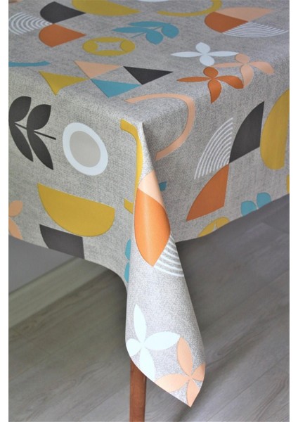 Elyaf Astarlı Silinebilir Pvc Muşamba Masa Örtüsü 8217-1ADPASTEL