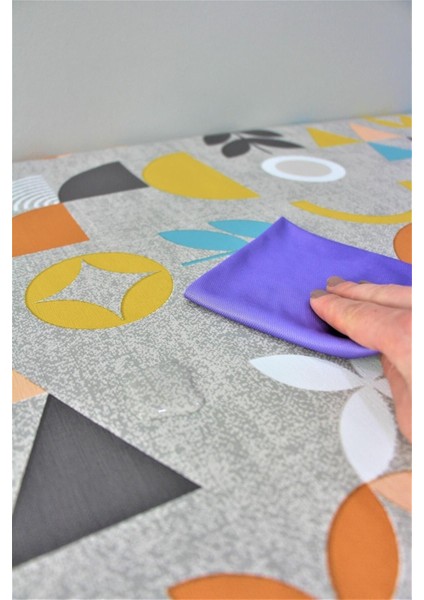 Elyaf Astarlı Silinebilir Pvc Muşamba Masa Örtüsü 8217-1ADPASTEL modelleri