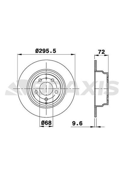 AD0986 Arka Fren Disk Aynası Havalı Volvo 850 91 96 C70 97 05 S70 97 00 V70 97 00 XC70 97 01 271794.0