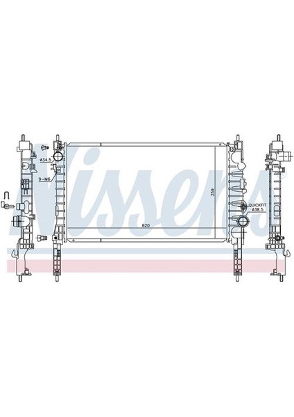 Wısco 1300345 Su Radyatörü Brazıng mt 620X359X26 mm Opel.chevrolet Mokka Trax 1.4t mt 13-