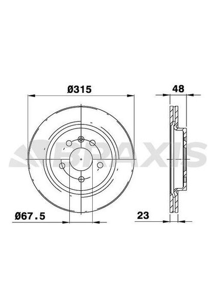 AE0349 Arka Fren Disk Aynası Havalı Insignia Sport Tourer 1.6 1.6t 1.8 2.0cdtı 07 08- 5691.28