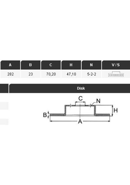15329 Ön Fren Diski Crv 97-02 2.0IE-16V Hrv 00-1.6LE-16V 282 23 5dl Havalı Adet 45251-SL0-030