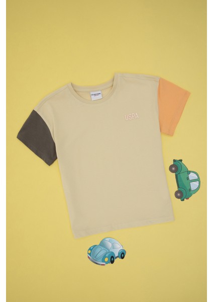 Erkek Çocuk Açık Haki Tişört 50307154-VR183