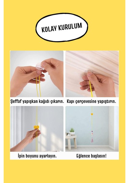 Luxury Kendinden Yapışkanlı, Elastik Kedi Oyun Oltası 1 Adet