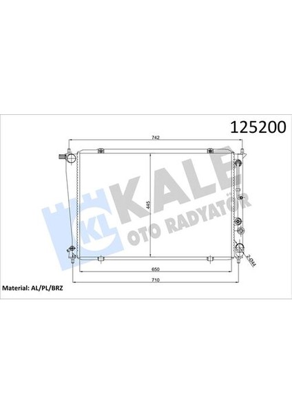 Oto Radyatör 2405081AB Su Radyatörü Starex 2.5 Td H1 00-04 Ac Al Pl Brz