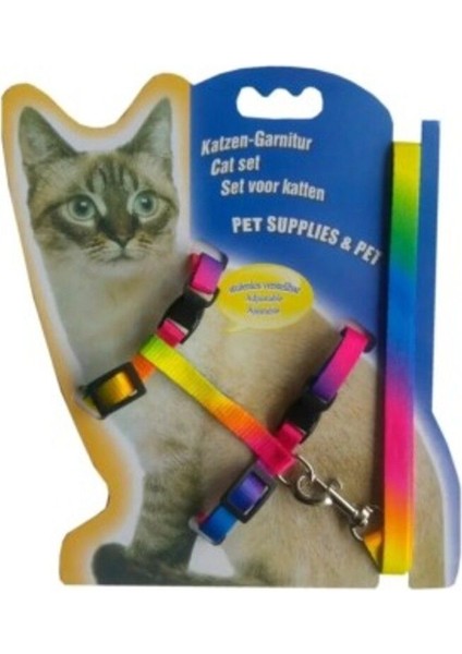 Luxury Multicolor Kedi Tasması 1 Adet