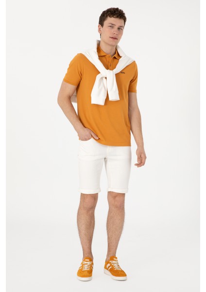 Erkek Hardal Tişört Basic 50306007-VR072 fırsatları