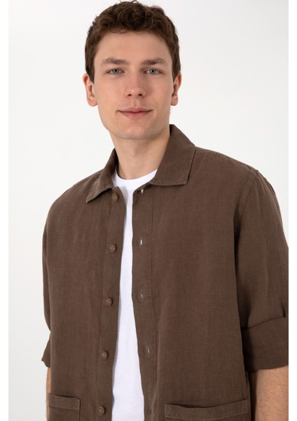 Erkek Vizon Gömlek Desenli 50299590-VR052 fiyatları