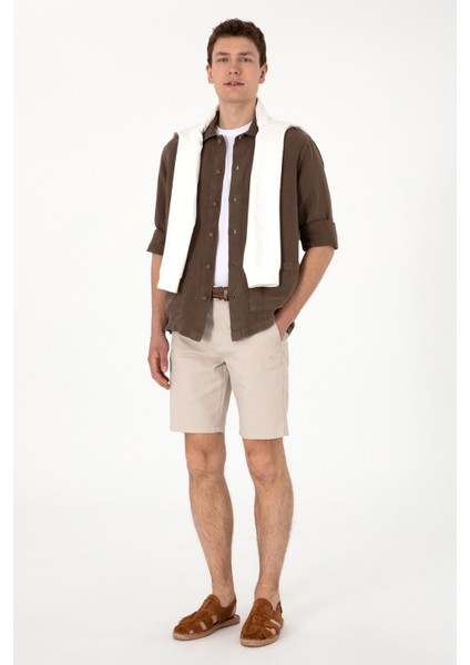 Erkek Vizon Gömlek Desenli 50299590-VR052 fırsatları