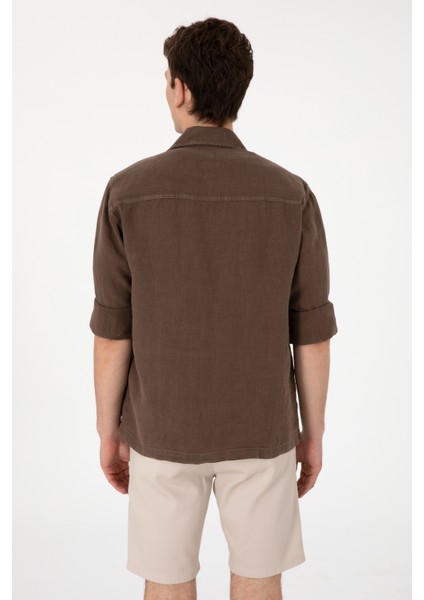 Erkek Vizon Gömlek Desenli 50299590-VR052 indirimleri