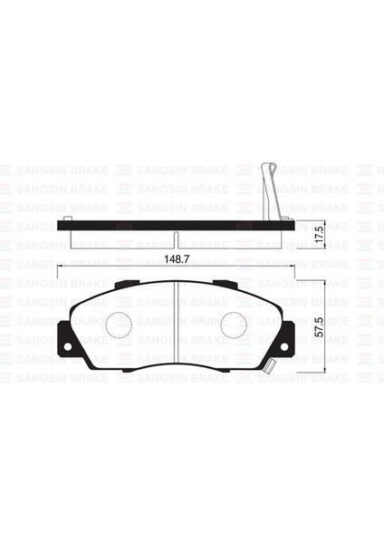 Sangsıng SP1076F Fren Balatası Ön Accord Iv V Vı 93-98 Crv I 2.0 16V 96-02 Hr-V 1.6 16V 99- Prelude 96-00 GDB3177