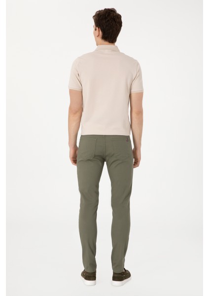 Erkek Koyu Haki Pantolon (Kanvas-Chino) 50309119-VR111 fırsatları