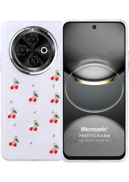 Tecno Spark 30C 4g Kılıf Prettycharm Cherry