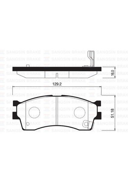 Sangsıng SP1113 Fren Balatası Ön Rio 1.3 1.5 02- Clarus 1.8i 16V 2.0i 16V 96- GDB3285-GDB3245