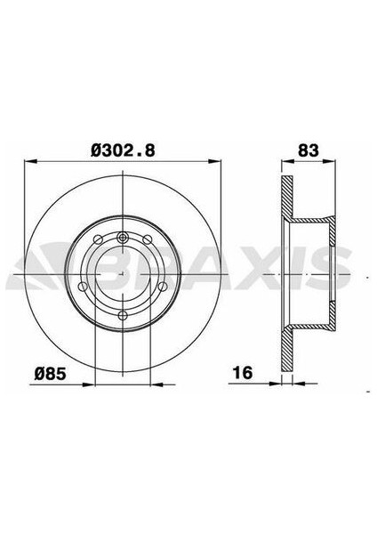 AD1039 Fren Diski Ön W460 79-93 W461 93-00 W463 11- A4604210012