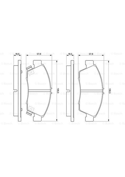 986461759 Fren Balatası Ön Civic 1.4i 16V Hatchback 10.98- 02.01- Civic