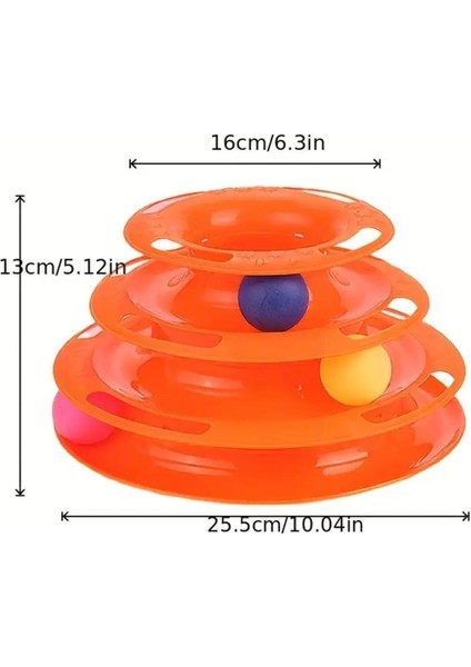 Toplu Yuvarlak Kedi Oyuncağı Kedi Eğlencesi , 3 Katlı Kedi Oyuncağı fırsatları