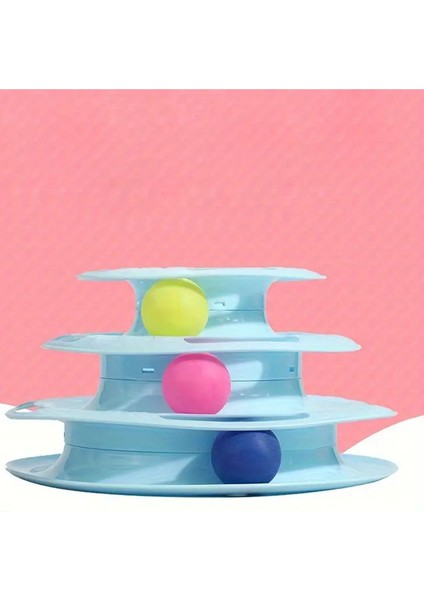 Toplu Yuvarlak Kedi Oyuncağı Kedi Eğlencesi , 3 Katlı Kedi Oyuncağı indirimleri