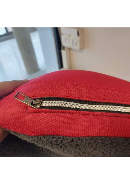 Luxury Peluş Yataklı Fermuarlı Yıkanabilir Yuvarlak Model Kedi ve Köpek Yatağı 1 Adet