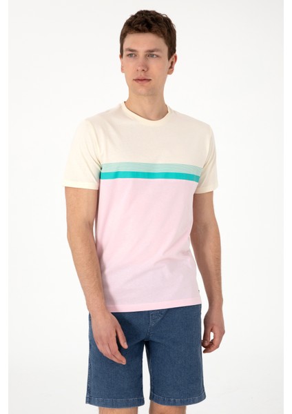 Erkek Açık Pembe Tişört 50306899-VR078