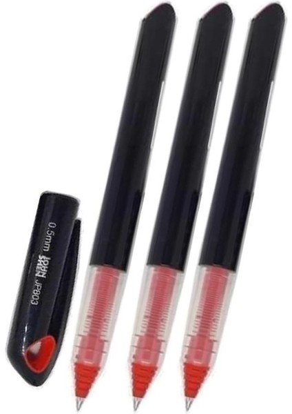 Kırmızı Pilot Kalem 3 Adet Roller Uçlu Likit Mürekkepli Johnshe 0.5 mm Pilot Kalem JP803