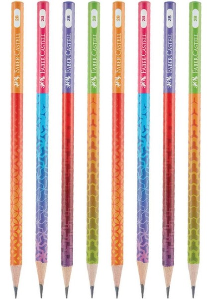 Yuvarlak Kurşun Kalem Smoothıe 8 Adet 1 Paket Faber Kurşun Kalem 2b Siyah Kurşun Kalem Smoothıe Desenli 2b Kalem