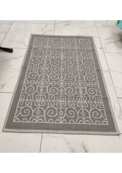 Pamuklu Bukle Lüks Kilim (80 x 125 cm) Gri fiyatları